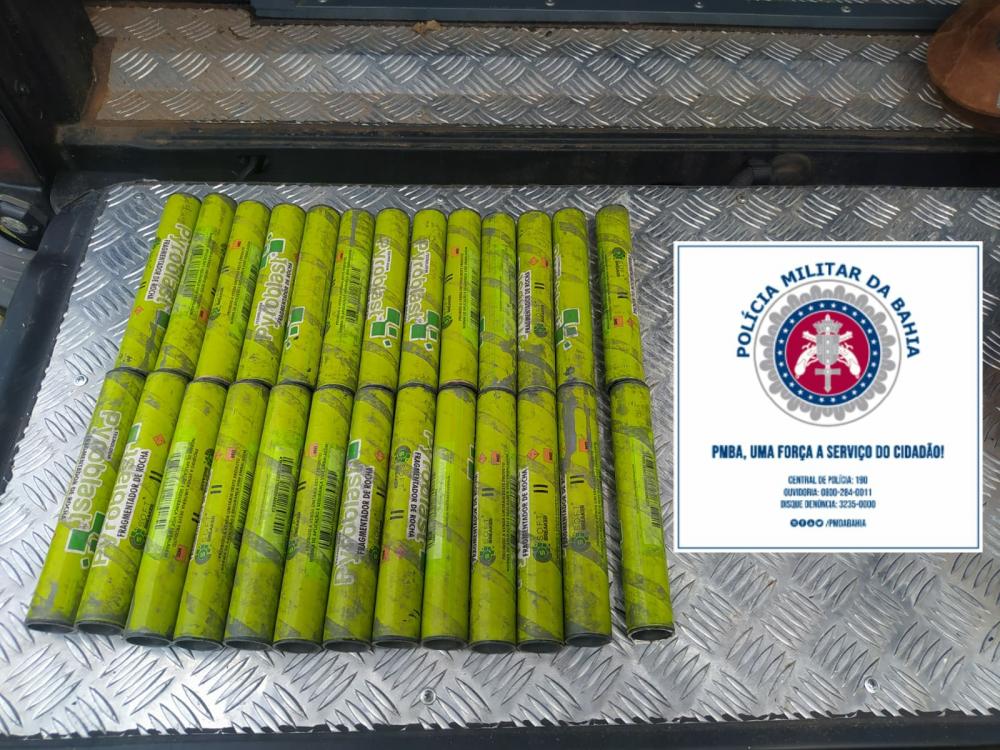 Rondesp Chapada encontra 28 explosivos com homem