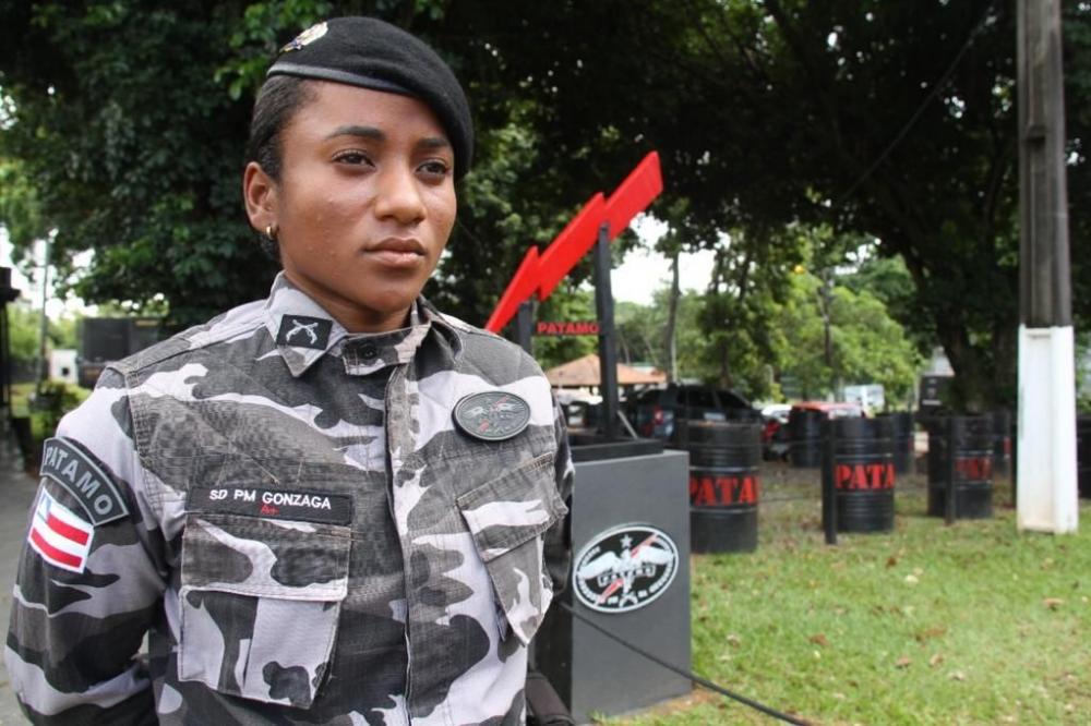 Lugar de mulher é no Patamo: conheça a história da soldado Adriele