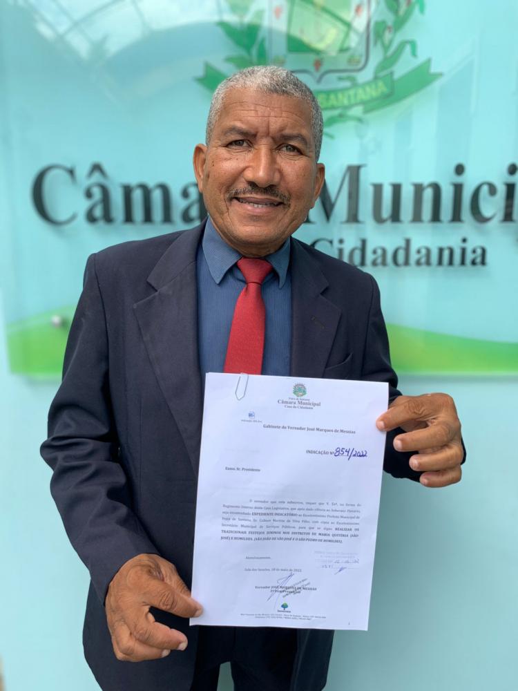 Vereador cobra realização dos festejos juninos de Feira