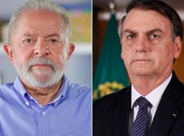 Lula tem 43% das intenções de voto contra 33% de Bolsonaro