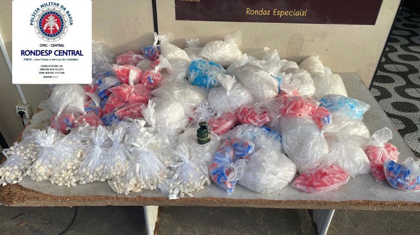 Homem é preso com artefato explosivo e cerca de 4.500 micro túbulos plásticos com cocaína