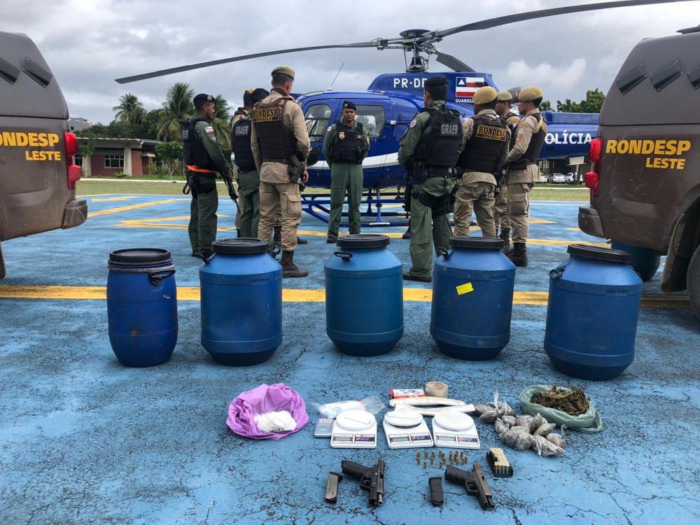 Armas, entorpecentes e explosivos apreendidos durante operação conjunta em Feira de Santana