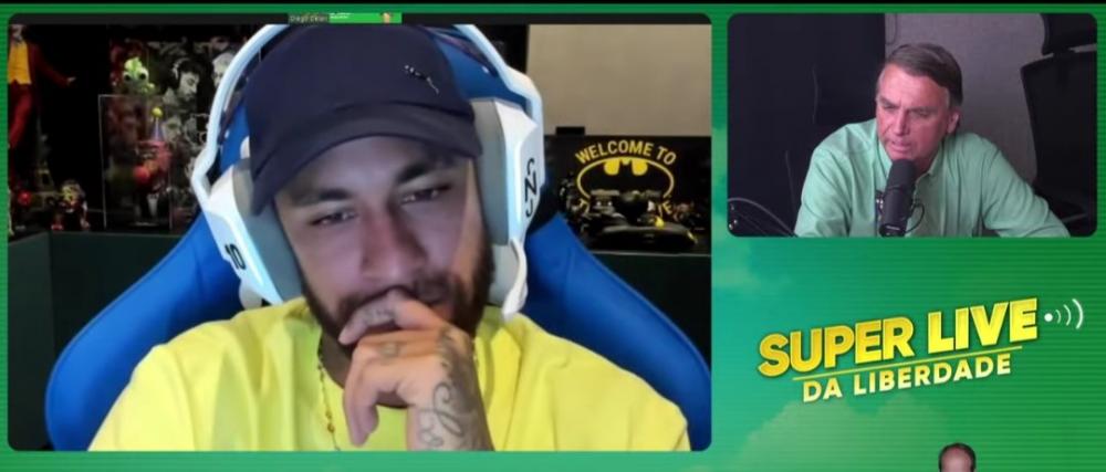 Bolsonaro faz live com Neymar, que cita 