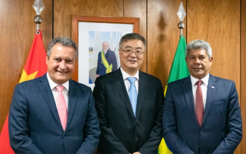 Governador da BA e ministro se reúnem com embaixador da China no Brasil para discutir ponte Salvador-Itaparica
