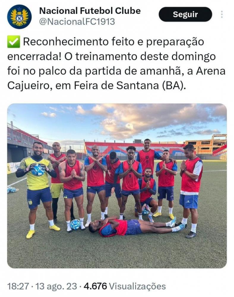Adversários do Bahia de Feira, jogadores do Nacional 
