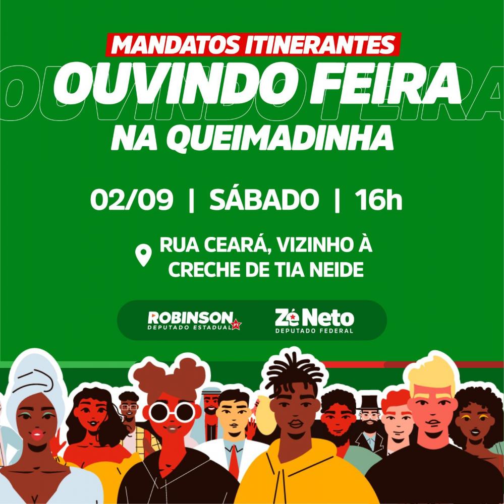 Com a Caravana Ouvindo Feira, mandatos Itinerantes chegam à Queimadinha para dialogar com a comunidade