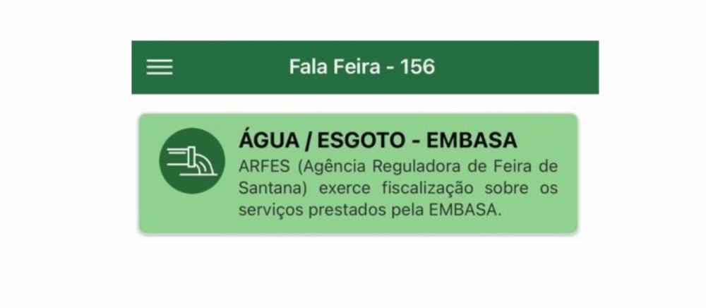 Cidadão agora pode relatar falta de água através do Fala Feira 156