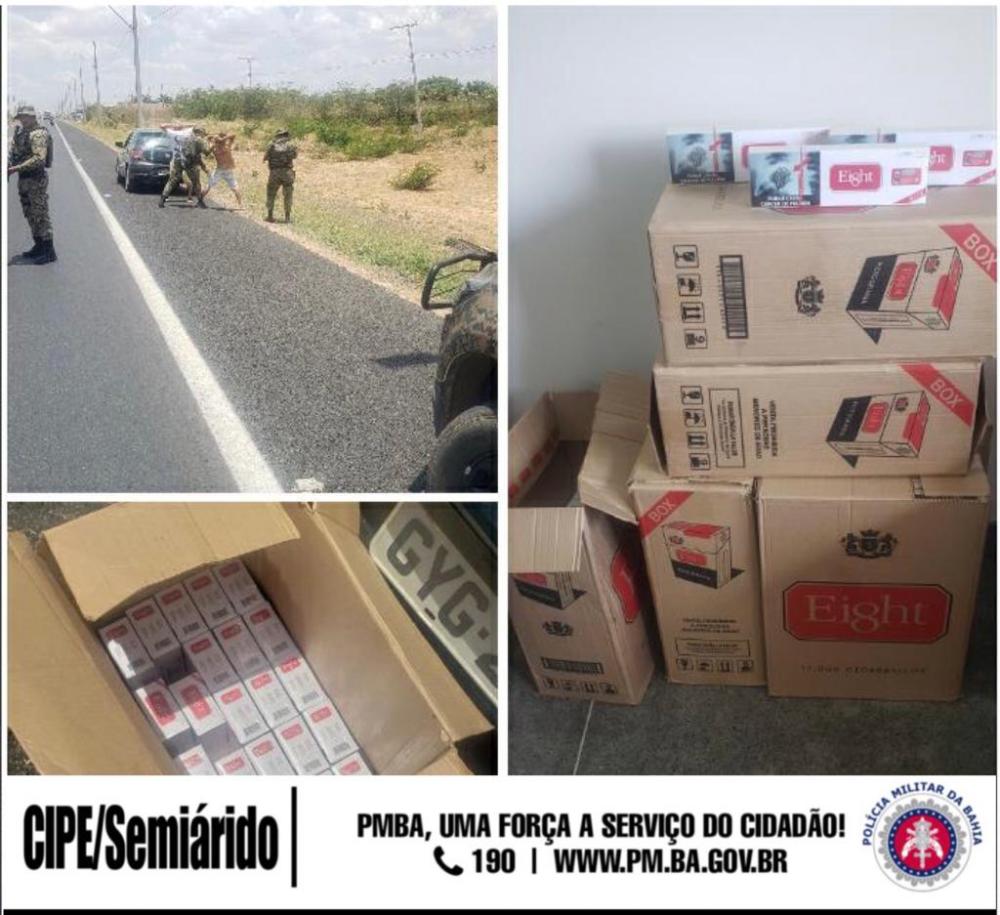 Cipe Semiárido apreende carga ilegal de cigarros em Irecê