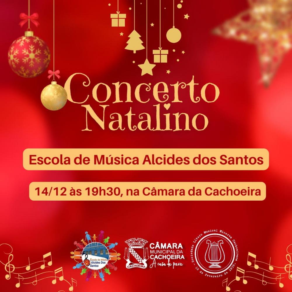 Escola de Música Alcides dos Santos realiza Concerto Natalino na Câmara da Cachoeira