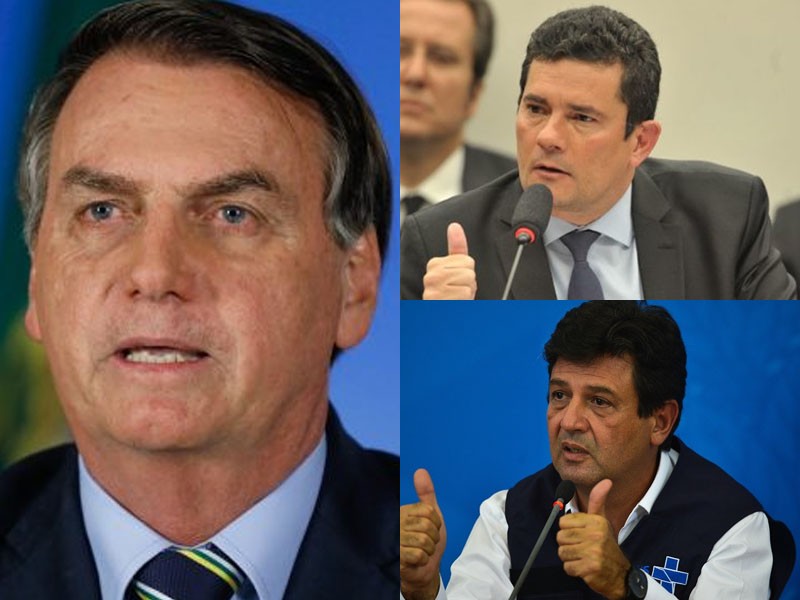 Moro e Mandetta criticam Bolsonaro por 100 mil mortes provocadas pelo Coronavírus