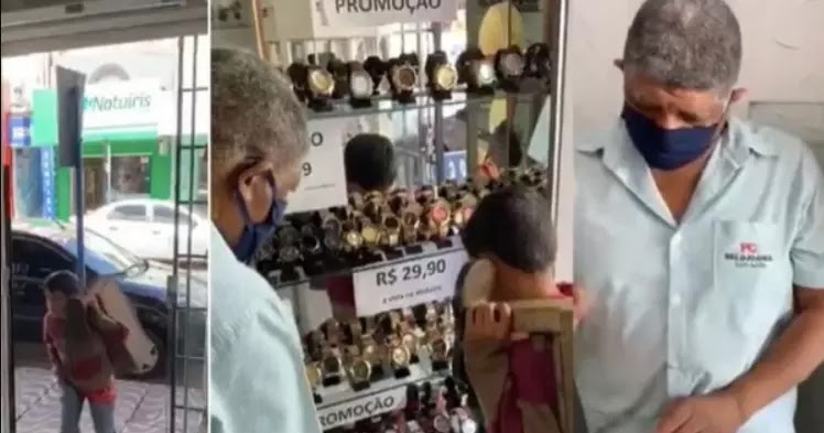 Engraxate de 12 anos emociona ao juntar dinheiro para presente do pai; veja