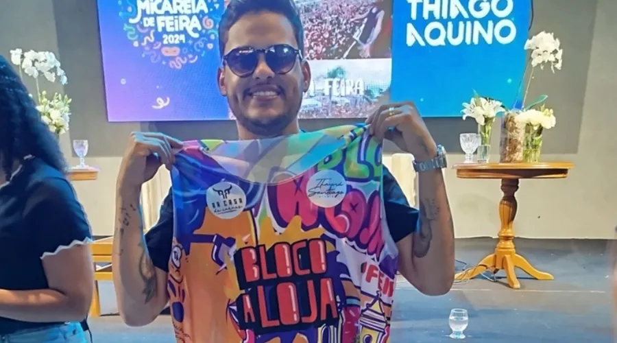 VÍDEO: Bloco A Loja esgota abadás e tem primeira noite de estreia na Micareta de Feira com cantor Thiago Aquino
