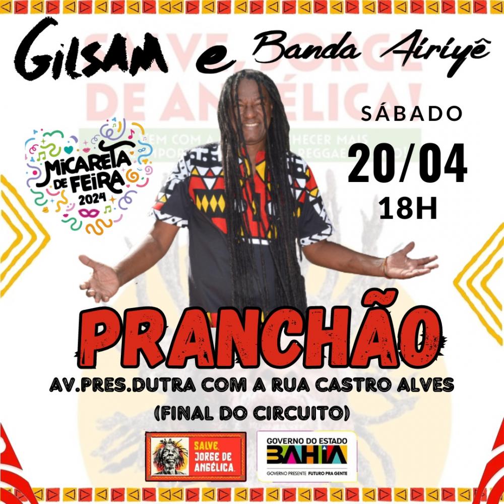 Gilsam faz show no Pranchão e homenageia Jorge de Angélica no sábado de Micareta 
