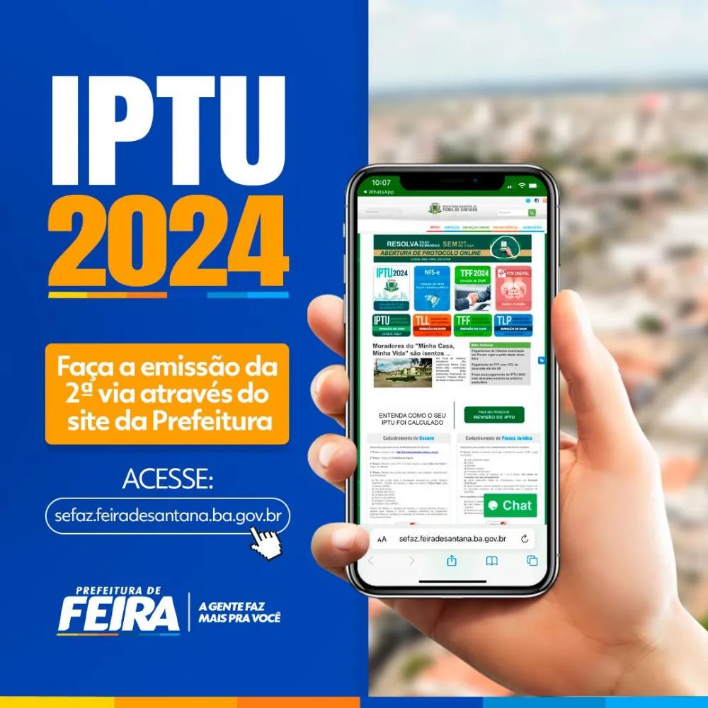 Prazo para pagamento do IPTU 2024 com desconto de 20 por cento até dia 9 de maio
