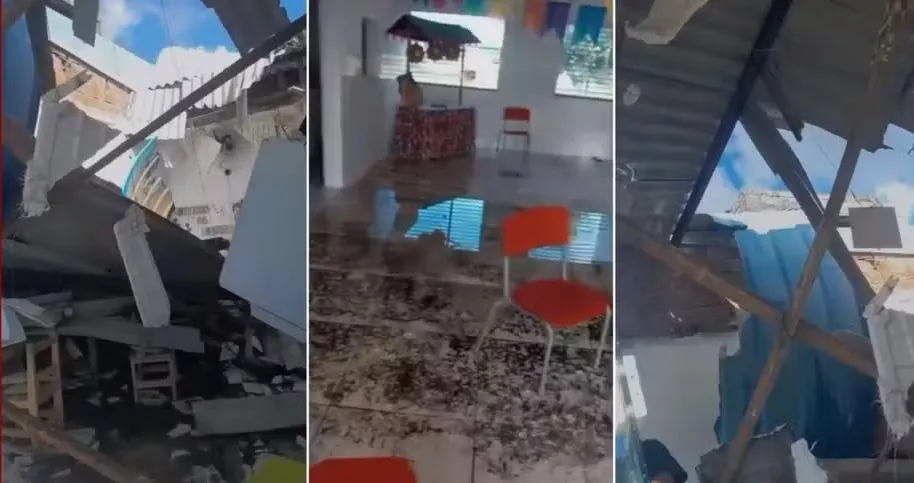 Caixa d'água com 20 mil litros se rompe e atinge creche e posto de saúde na zona rural de município da Bahia; abastecimento foi suspenso