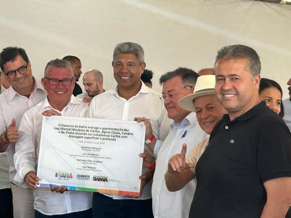 Irará ganha nova escola de tempo integral e Governo do Estado anuncia pacote de obras em infraestrutura urbana, hídrica e segurança pública