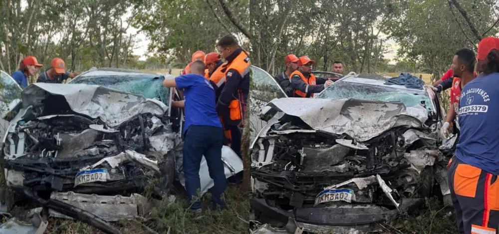 Acidente na BR-324, próximo ao município de Tanquinho, deixou três pessoas mortas e sete feridas