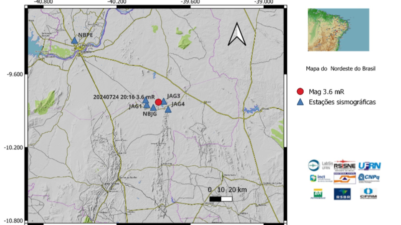 Tremor de terra é registrado em cidade do interior da Bahia