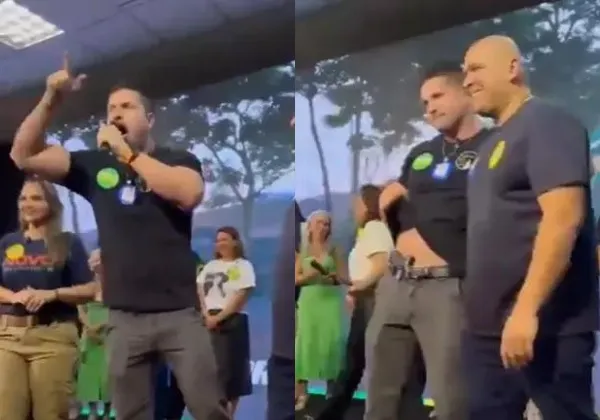 Pré-candidato a vereador de Cuiabá mostra arma em convenção do PL