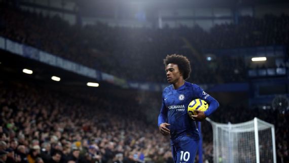 Willian acerta com o Arsenal com salário de R$ 700 mil por semana e vai deixar o Chelsea