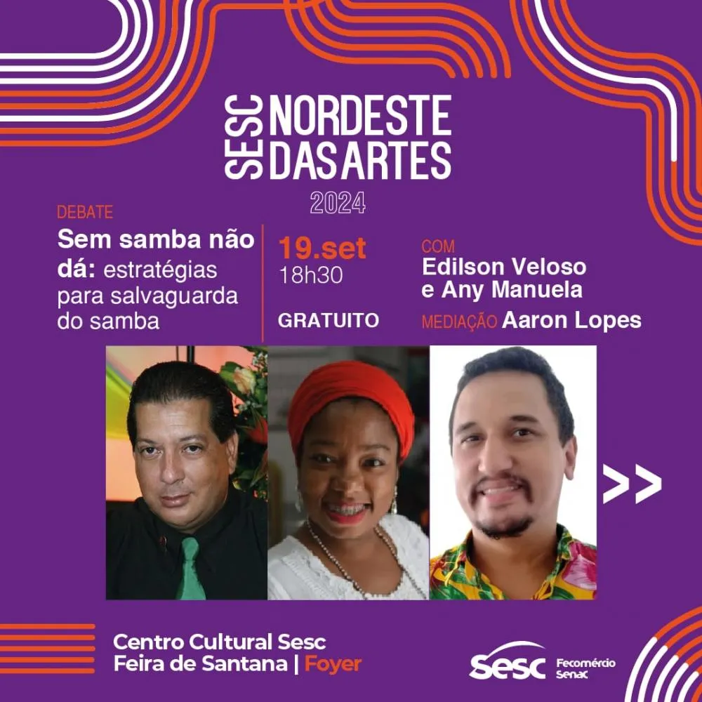 Importância do samba de roda será tema de debate no Nordestes Sesc das Artes
