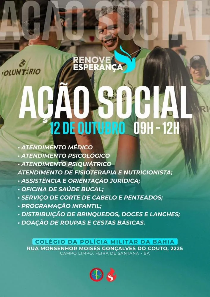 Igreja Renova-me de Feira de Santana realiza ação social no Dia das Crianças