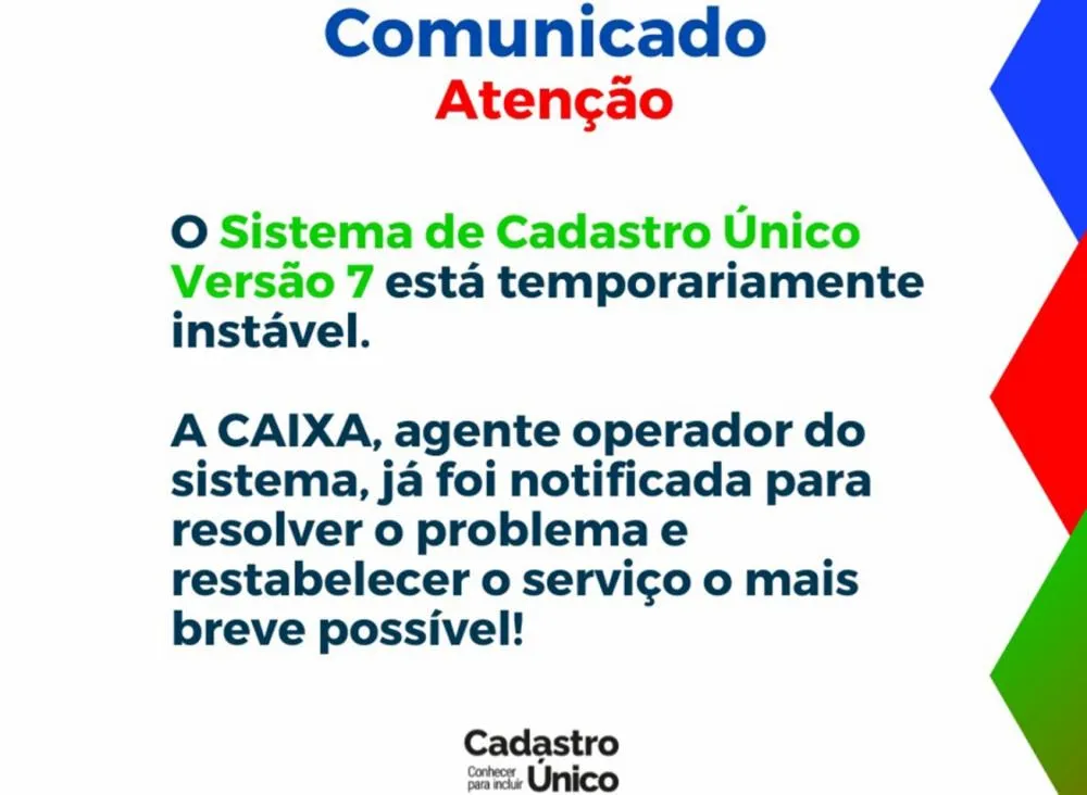 Instabilidade nacional prejudica sistema do CadÚnico 