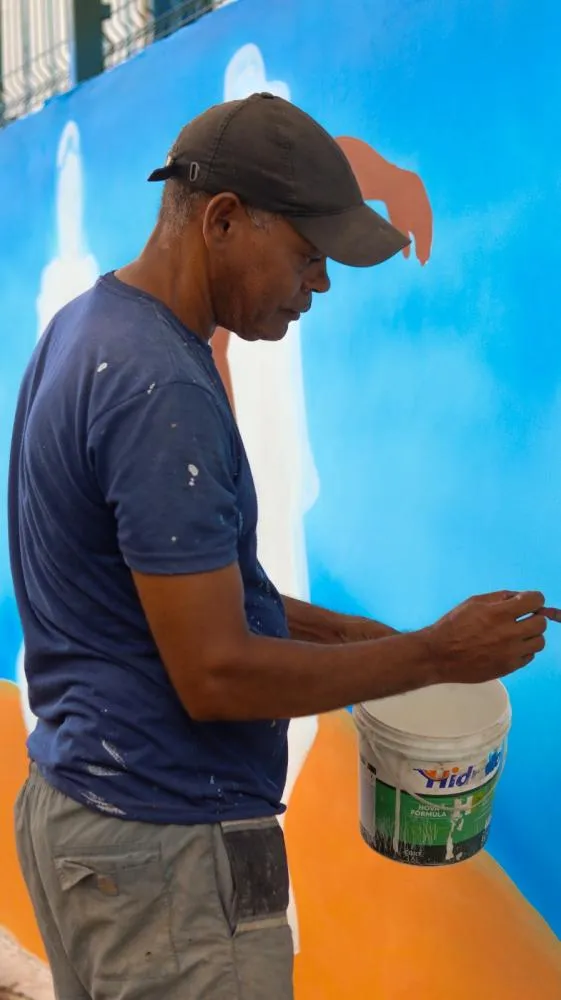 Cores do Recôncavo realiza intervenção artística na Casa da Cultura de Saubara