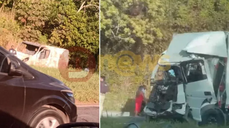 Três acidentes são registrados na mesma região da BR-324; motociclista morreu após ambulância pegar fogo