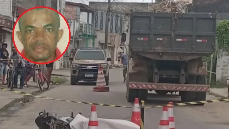 Homem perde controle da moto e morre ao ter cabeça esmagada por caçamba na Bahia