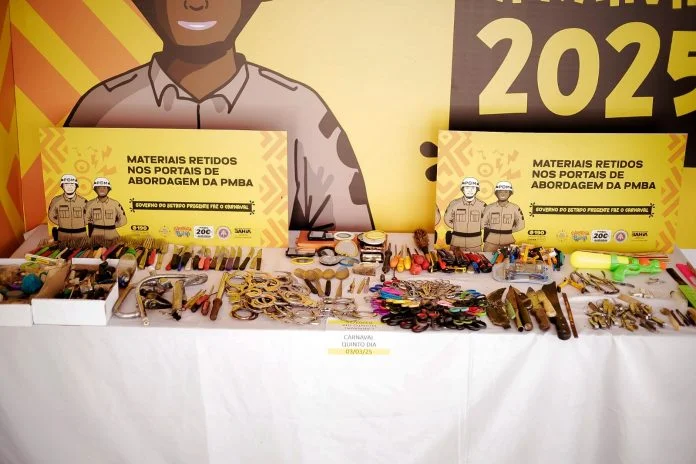 Com apreensão de mais de 4 mil objetos não permitidos, SSP aponta diminuição em furtos, roubos e agressões no Carnaval