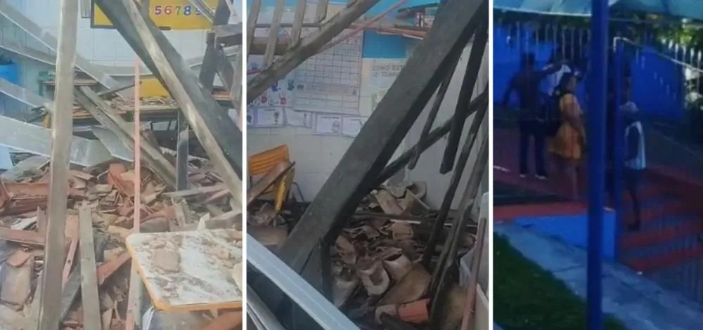 Teto de escola desaba em Itaparica e deixa 17 pessoas feridas