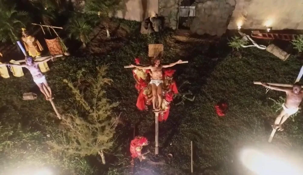 TV Feira exibiu pela primeira vez em canal aberto local a encenação da Paixão e Morte de Cristo