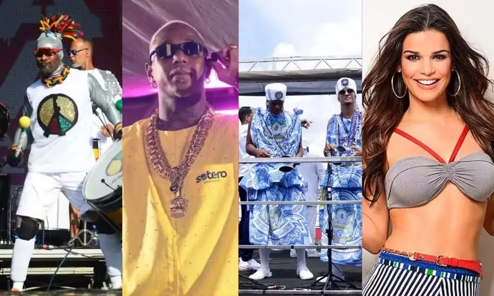 Olodum, Oh Polêmico, Filhos de Gandhy, Babado Novo e Mari Antunes são atrações do 3º dia da Micareta de Feira — Foto: Jefferson Peixoto/Secom | Joilson César/Ag. Picnews | Ascom/Micareta | Divulgação