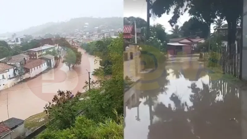 VÍDEO: Chuva deixa Santo Amaro da Purificação debaixo d’água