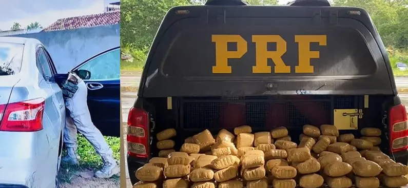 PRF prende casal e apreende carregamento de drogas avaliado em R$ 5 milhões
