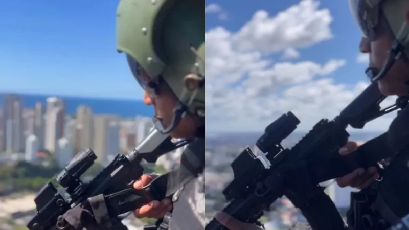 Bahia amanhece com helicóptero da PM no ar e tropa em megaoperação contra o crime nesta quinta; Assista 