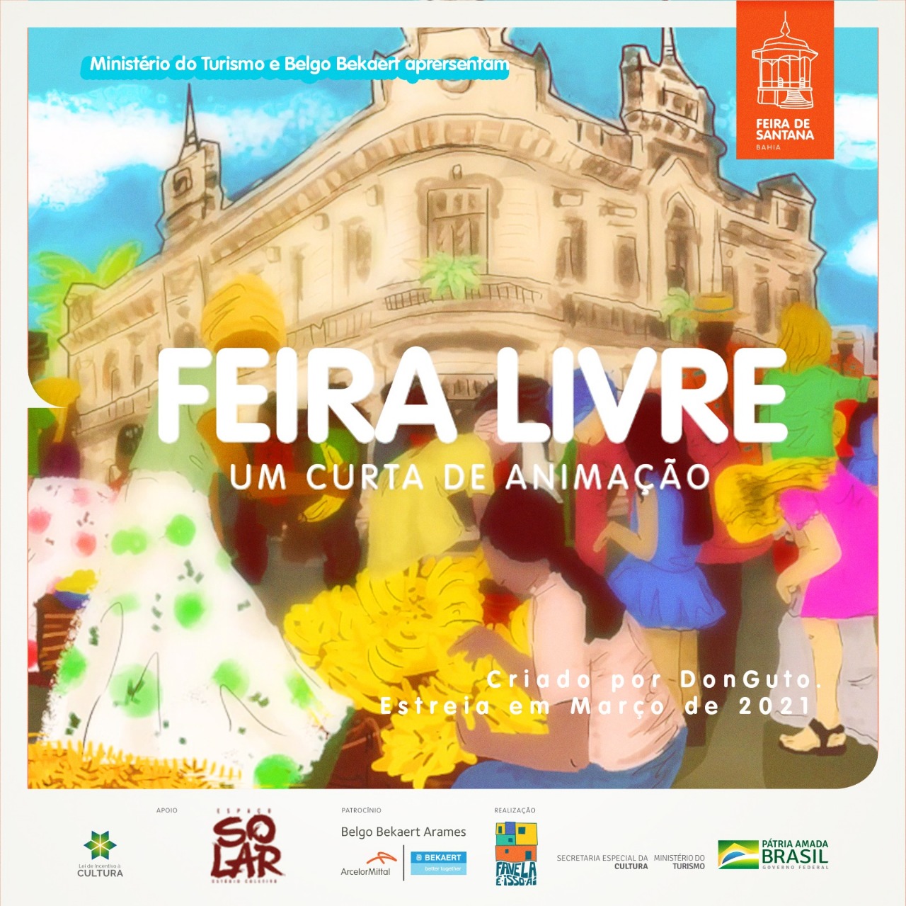 Curta de animação 'Feira Livre' traz dia a dia de feirante