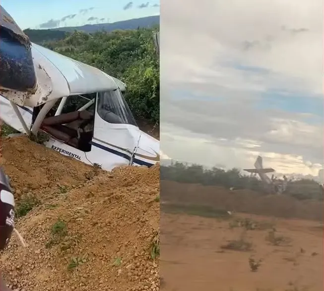 Irmão de deputado federal e piloto ficam feridos após avião fazer pouso forçado em cidade da Bahia