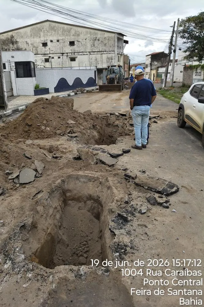 Seinfra identifica danos causados por obras da Embasa em vias do Centro e do Ponto Central