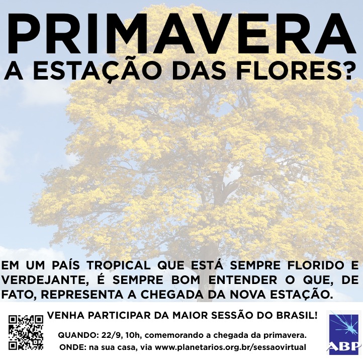 Museu Parque do Saber participará de evento online sobre a chegada da primavera