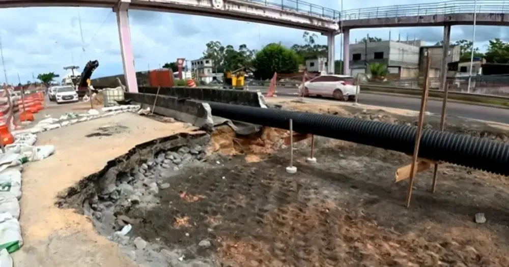 Vazamento causa nova interdição parcial da BR-324 para reparos