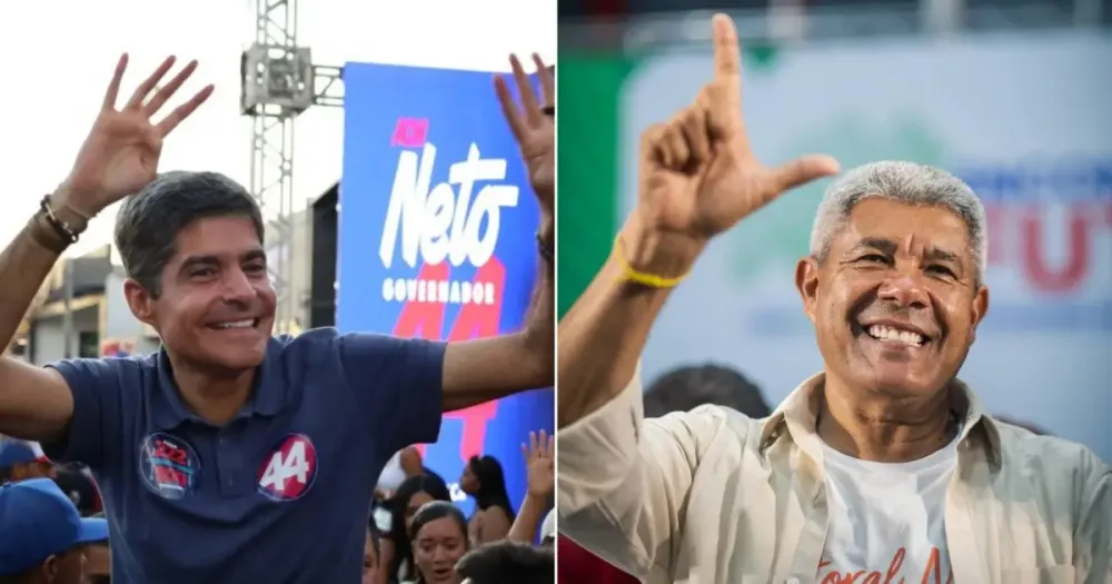 Paraná Pesquisas aponta ACM Neto à frente de Jerônimo na disputa pelo Governo da Bahia