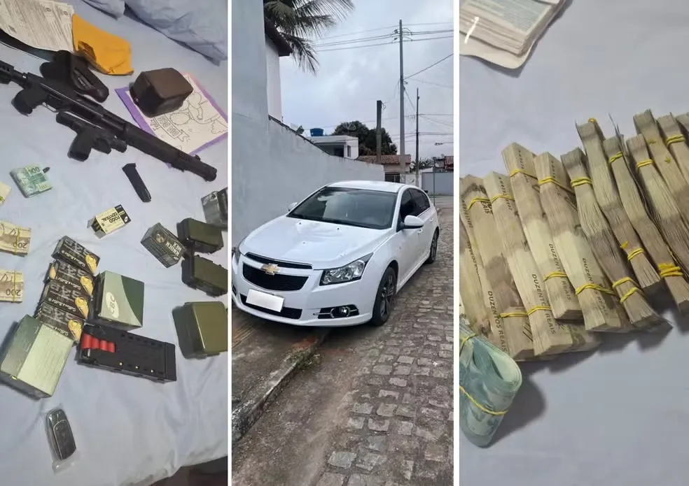 Na ação, também foram apreendidos R$ 289.352 em espécie, armas, munições, veículos, celulares e itens de luxo — Foto: PC/BA
