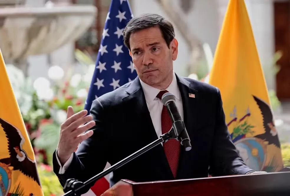 O secretário de Estado dos EUA, Marco Rubio, no Equador — Foto: REUTERS/Karen Toro