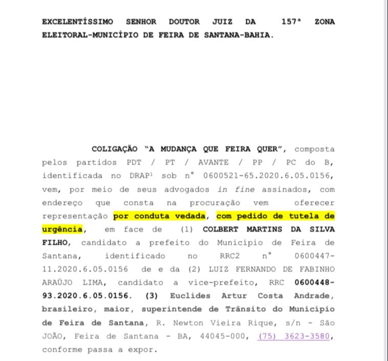 Coligação aciona SMT na Justiça contra apreensões irregulares durante votação