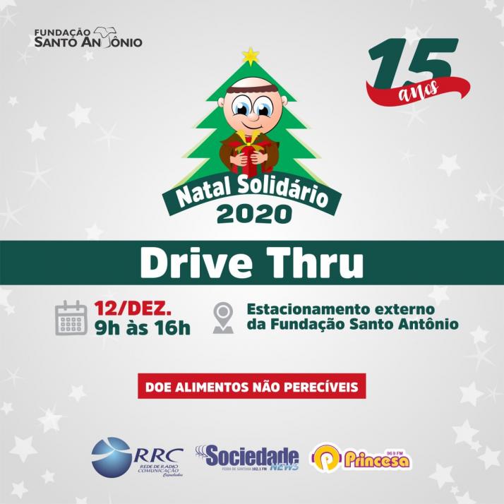 Fundação Santo Antônio irá realizar um Drive Thru Natal Solidário
