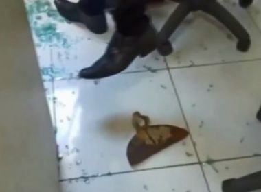 Enxada é jogada no prefeito de cidade baiana em cerimônia de posse; veja vídeo