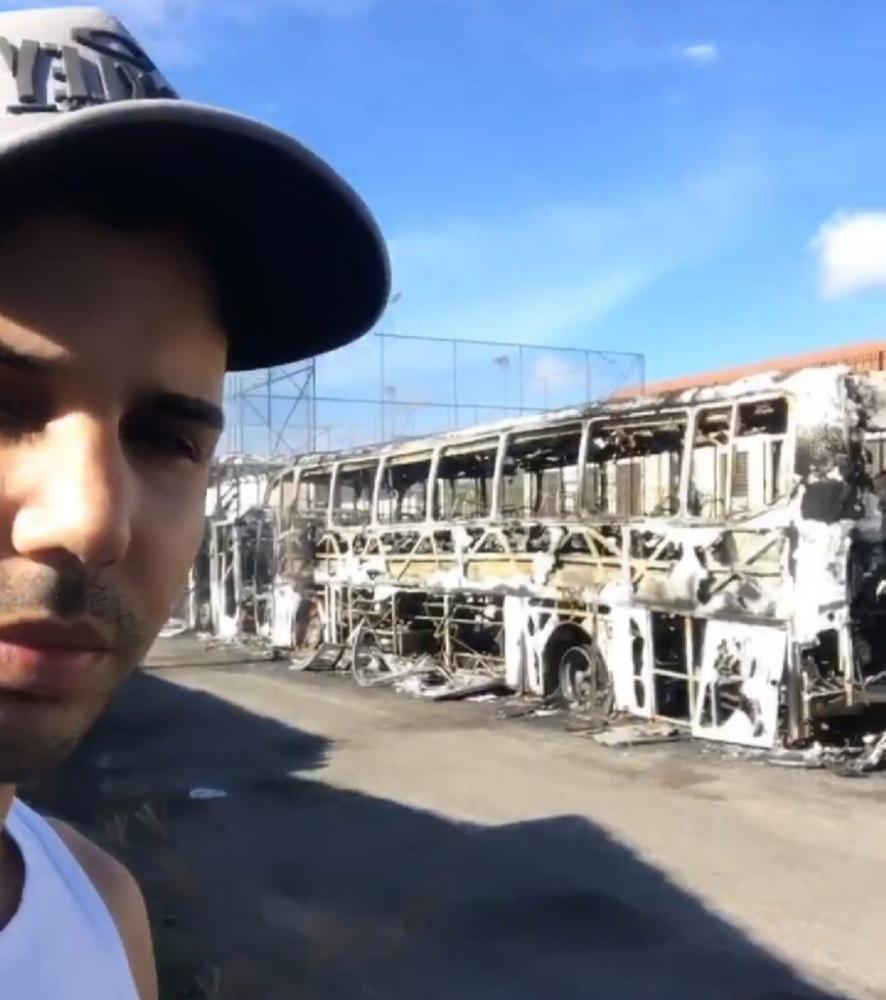 Prejuízo com incêndio dos ônibus de Zezé Júnior e Os Clones do Brasil chega a R$ 300 mil