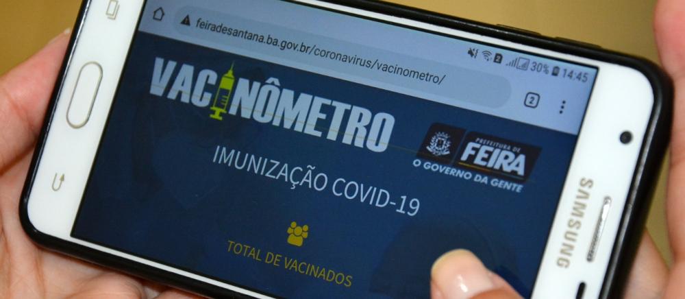 Vacinômetro disponibiliza dados da vacinação contra Covid em Feira
